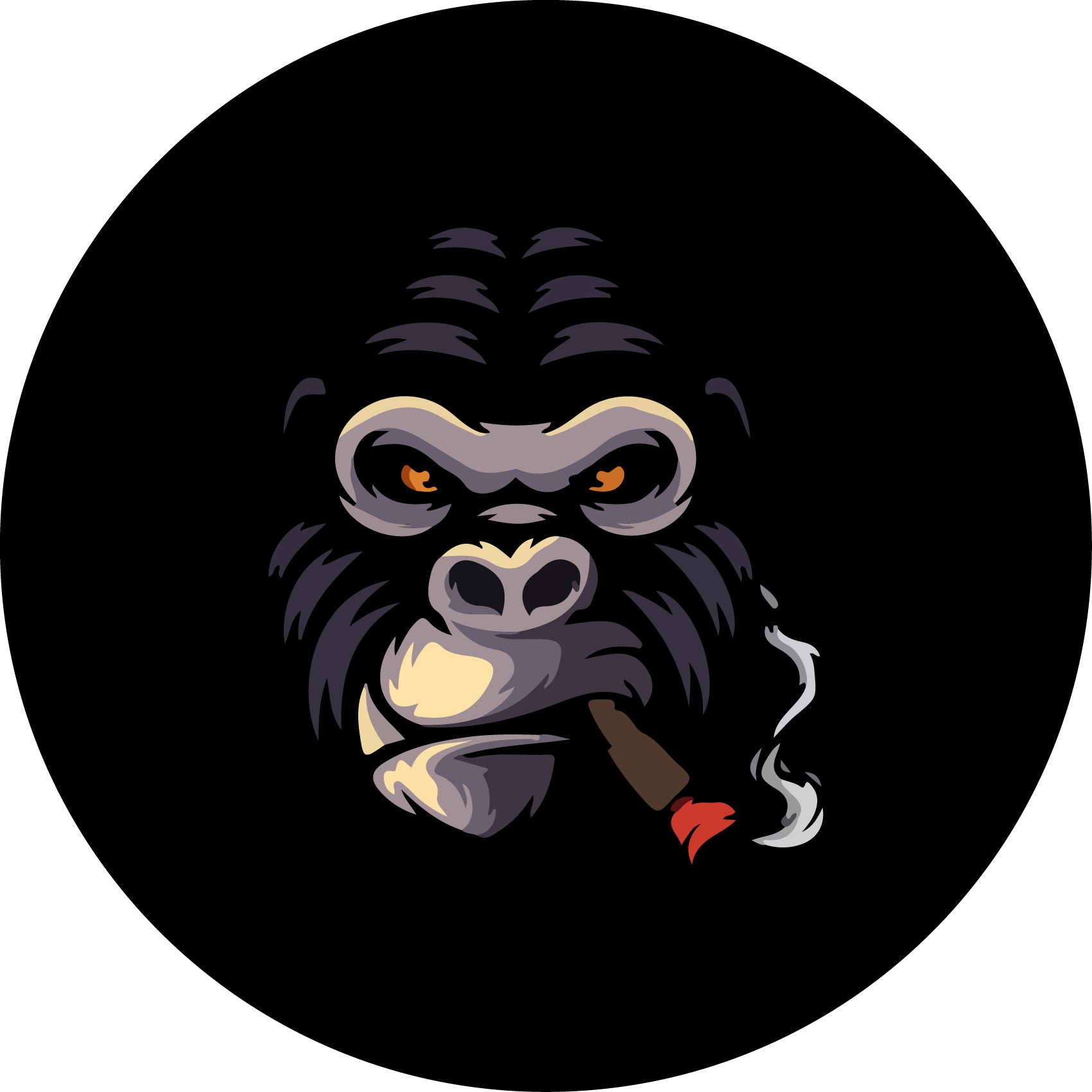 Angry Monkey With Cigar Spare Wheel Tire Cover